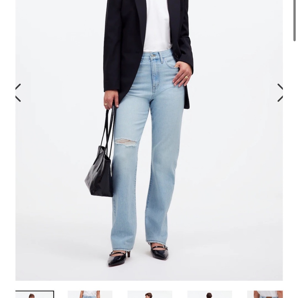 Madewell the tall '90s straight jean in semmes wash ripped